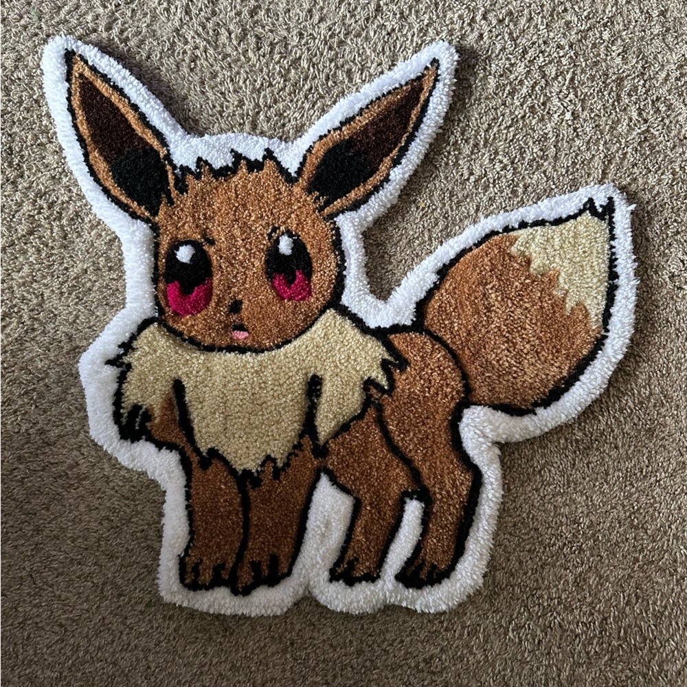 Pokemon Evee Hand Tufted Rug
